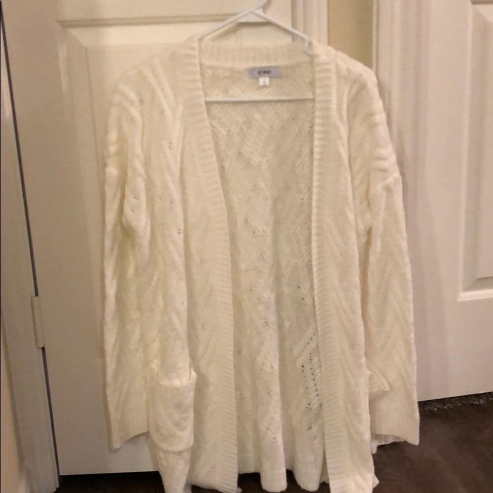 Off-white long cardigan